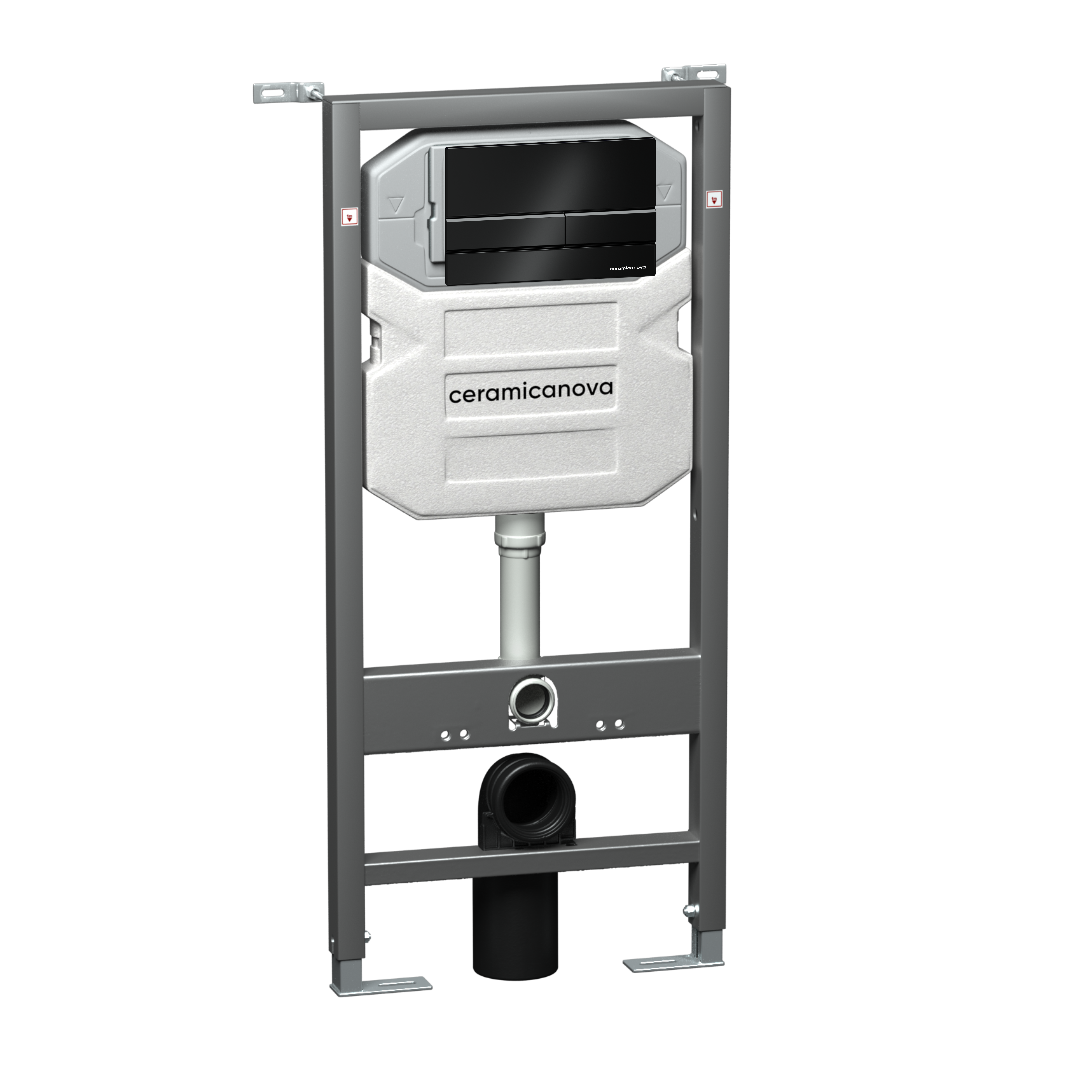 Система инсталляции для унитазов CERAMICA NOVA Envision CN1002B с кнопкой смыва Flat цвет черный матовый, креплениями