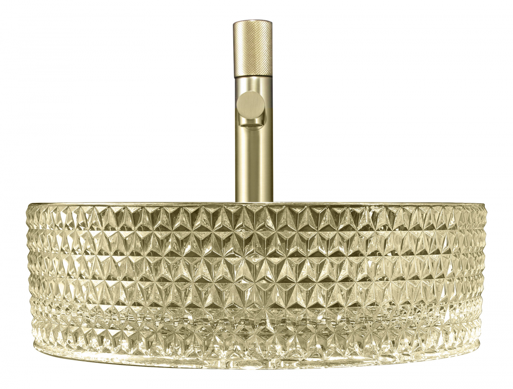 Раковина накладная стеклянная ABBER Glas AK2301GG золото