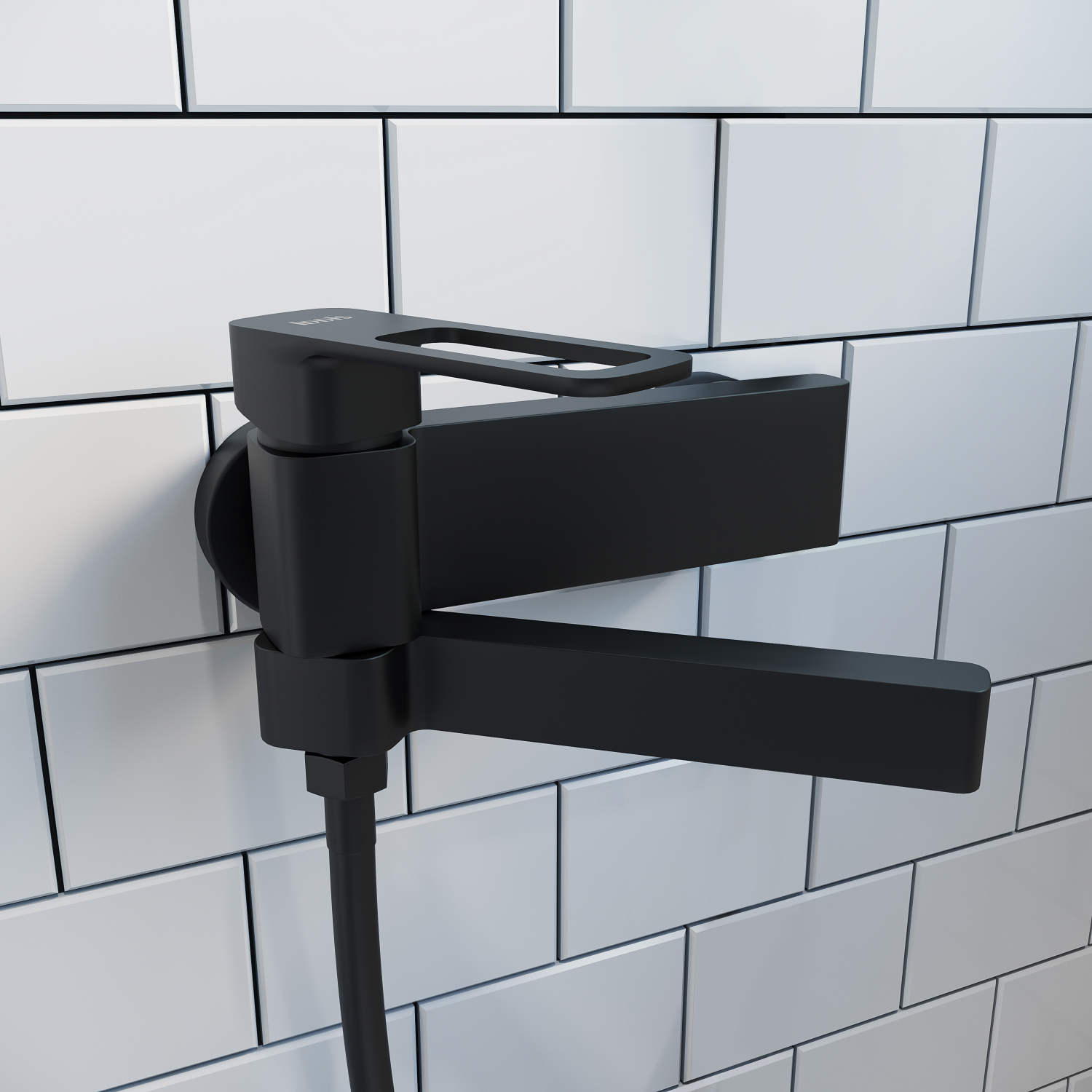 Смеситель для ванны с душем IDDIS Slide SLIBL00i02WA черный матовый