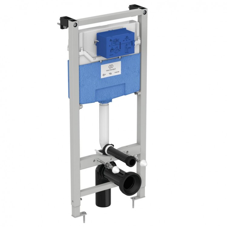 Промо-комплект 4 в 1 Ideal Standard с подвесным унитазом T007901 TESI AquaBlade® с сиденьем и крышкой T352701 TESI, встраиваемой инсталляцией R020467 PROSYS FRAME 120 M и механической панелью смыва R0115AA OLEAS™ M1