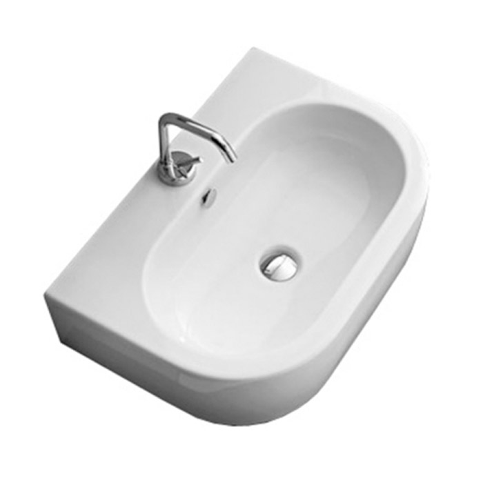 Раковина подвесная;накладная 50см Kerasan Flo 314101*1 белый