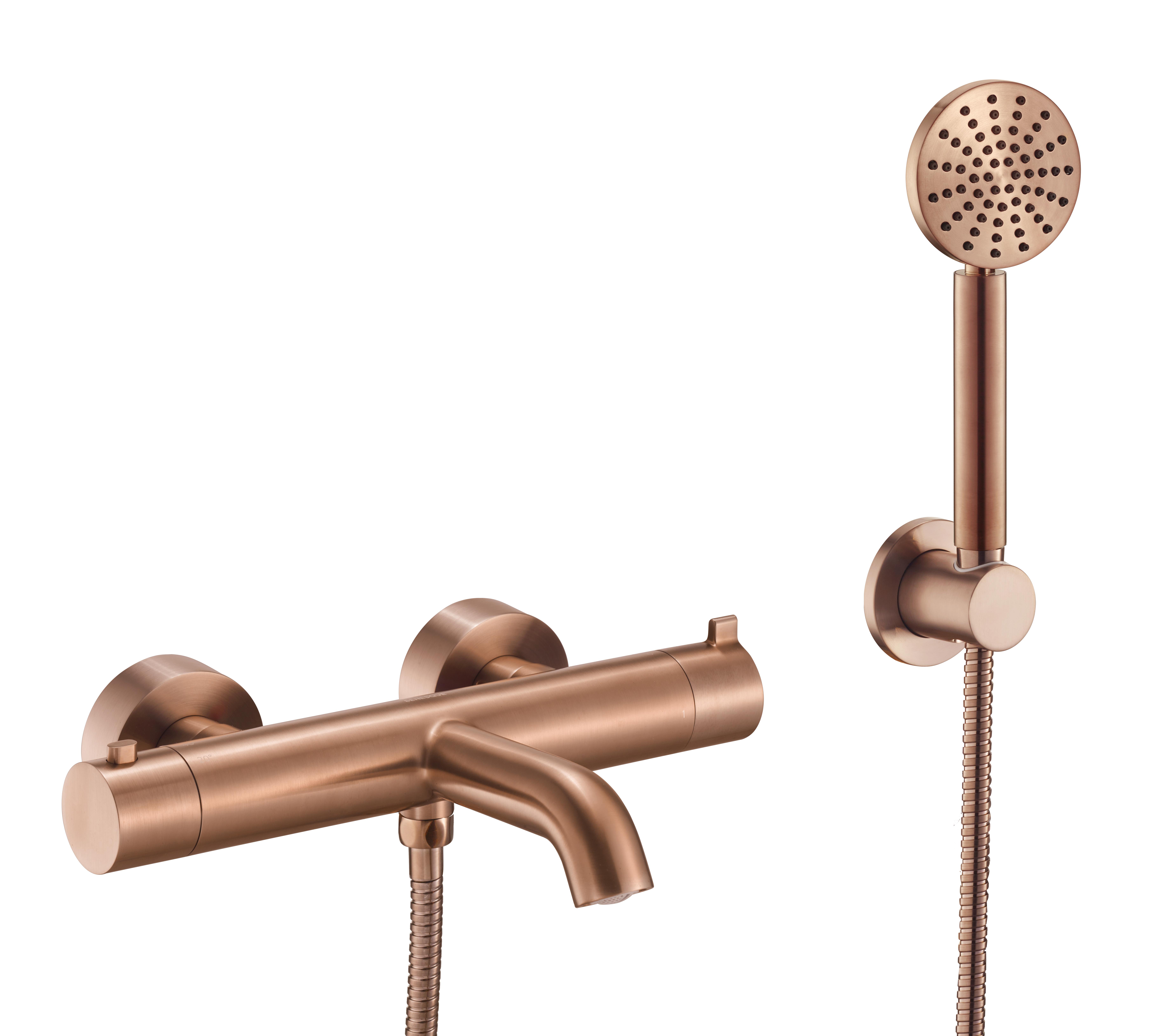 Смеситель для ванны термостатический c гарнитуром Benesque Lumiere 11011206 бронза брашированная