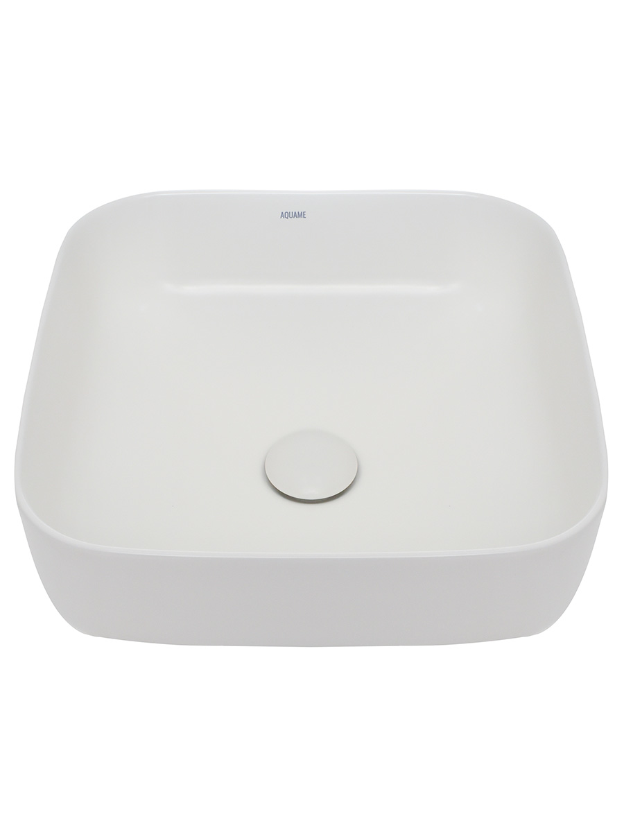 Раковина накладная 39см AQUAme AQM5011MW белый матовый