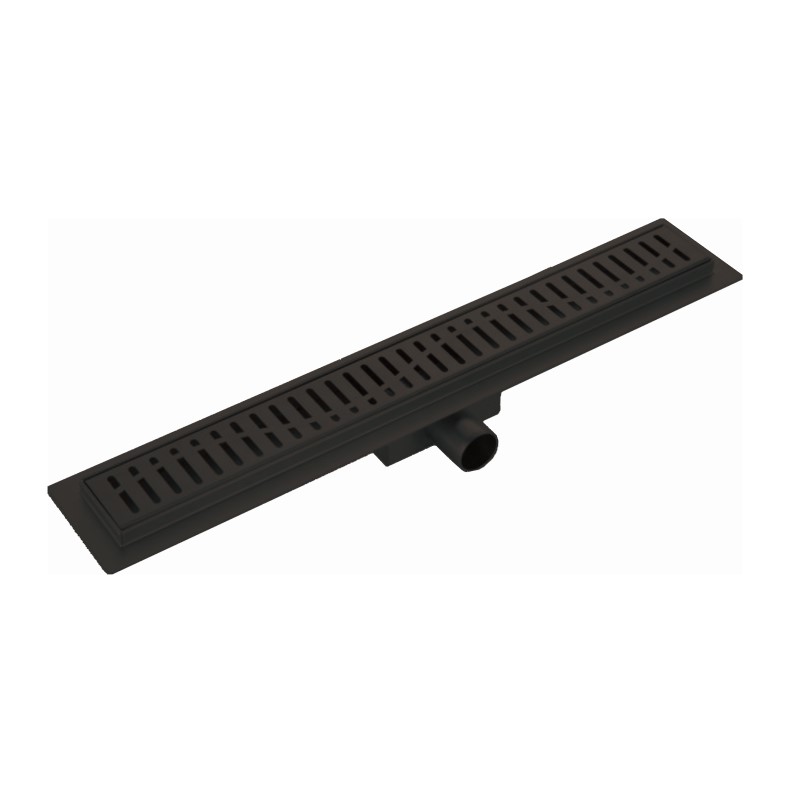 Душевой лоток с решеткой из нержавеющей стали 80см Haiba HB93800-7, черный