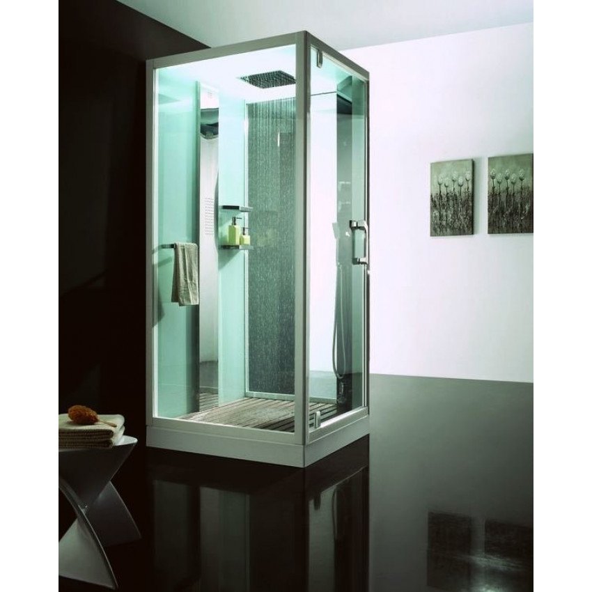 Душевая кабина Orans 89101LW 100x100x220 профиль белый, стекло прозрачное