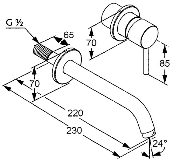 Смеситель для раковины Kludi Bozz 382453976 черный матовый