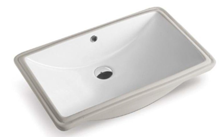 Раковина встраиваемая снизу 59см Gid Yj833 белый