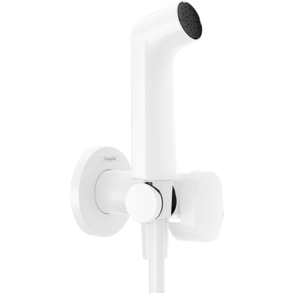 Гигиенический душ со смесителем Hansgrohe S 1jet 29232700 белый матовый (в комплекте со скрытой частью)