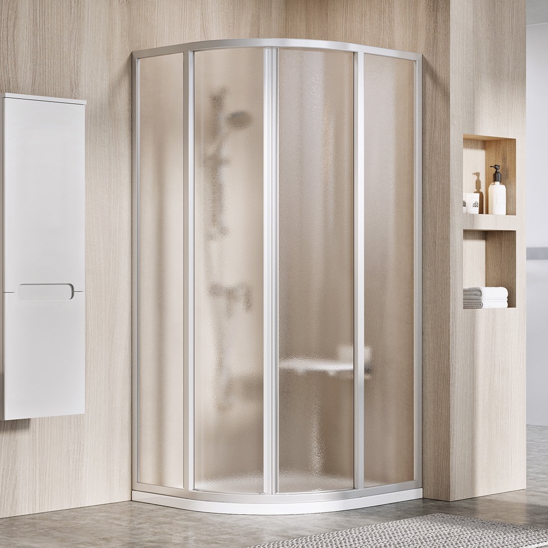 Душевой угол Ravak Supernova SKCP4 80x80x185 профиль сатин, стекло матовое