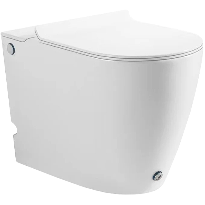 Унитаз приставной с импульсным смывом SantiLine SL-5030 белый, с сиденьем микролифт