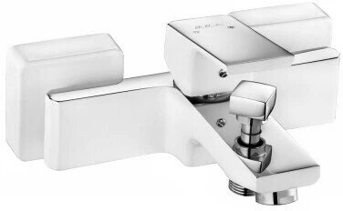 Смеситель для ванны E.C.A Tiera 104802469EX белый/хром