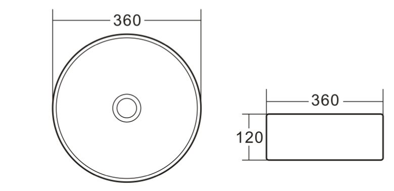Раковина накладная 36см BelBagno BB1357 белый