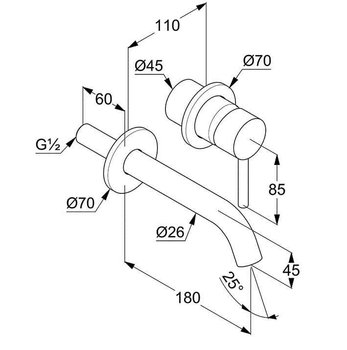 Смеситель для раковины Kludi Bozz 382443976 черный матовый