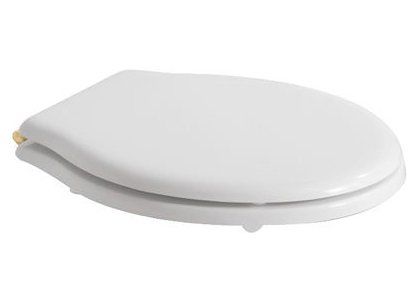 Крышка-сиденье Globo Paestum PA140bi/oro белая, с микролифтом, петли золото