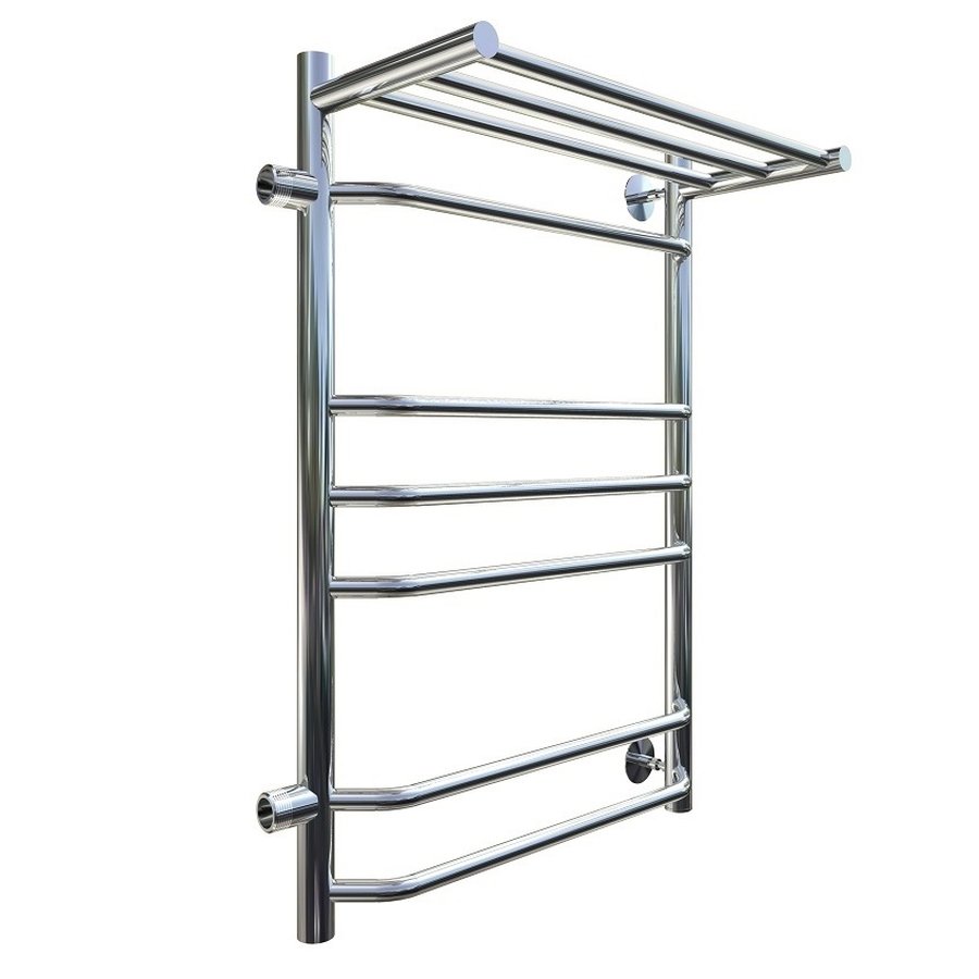 Полотенцесушитель водяной Тругор Браво серия 3 73,6х40 хром, с полкой, подключение левое