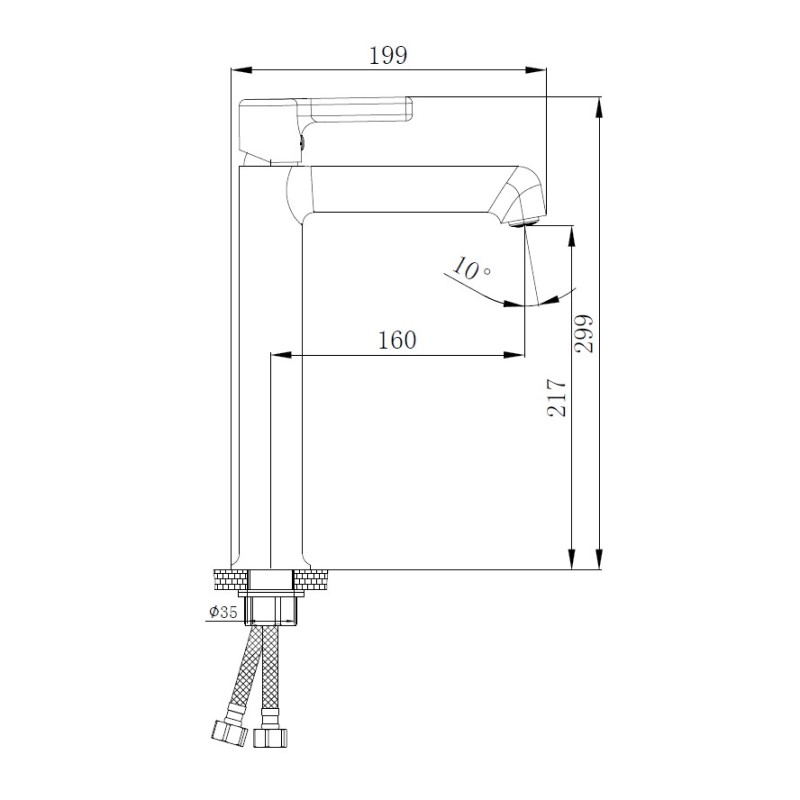 Смеситель для раковины Haiba HB11814, хром