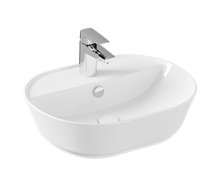 Раковина накладная 55см Vitra Geo 7428B003-0001 белый
