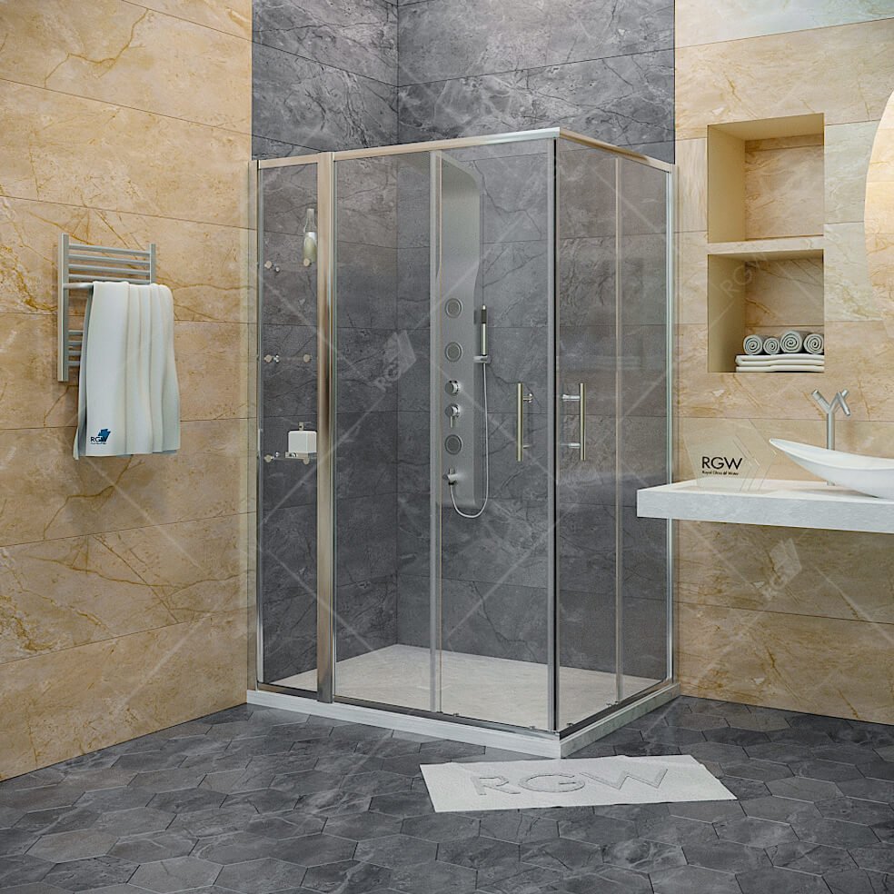 Душевой угол RGW Hotel 110x80x195 профиль хром, стекло прозрачное