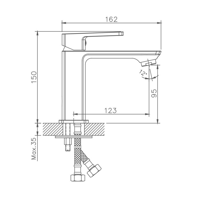 Смеситель для раковины Haiba HB10176, хром