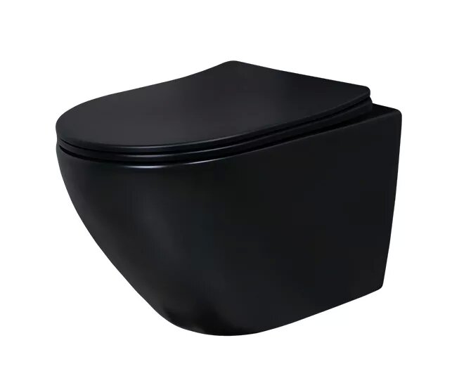 Унитаз подвесной безободковый GID Bm2198, черный матовый