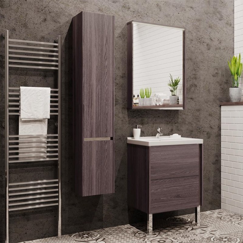 Тумба под раковину Акватон Стоун 60 подвесная 1A231401SXC80 Грецкий орех