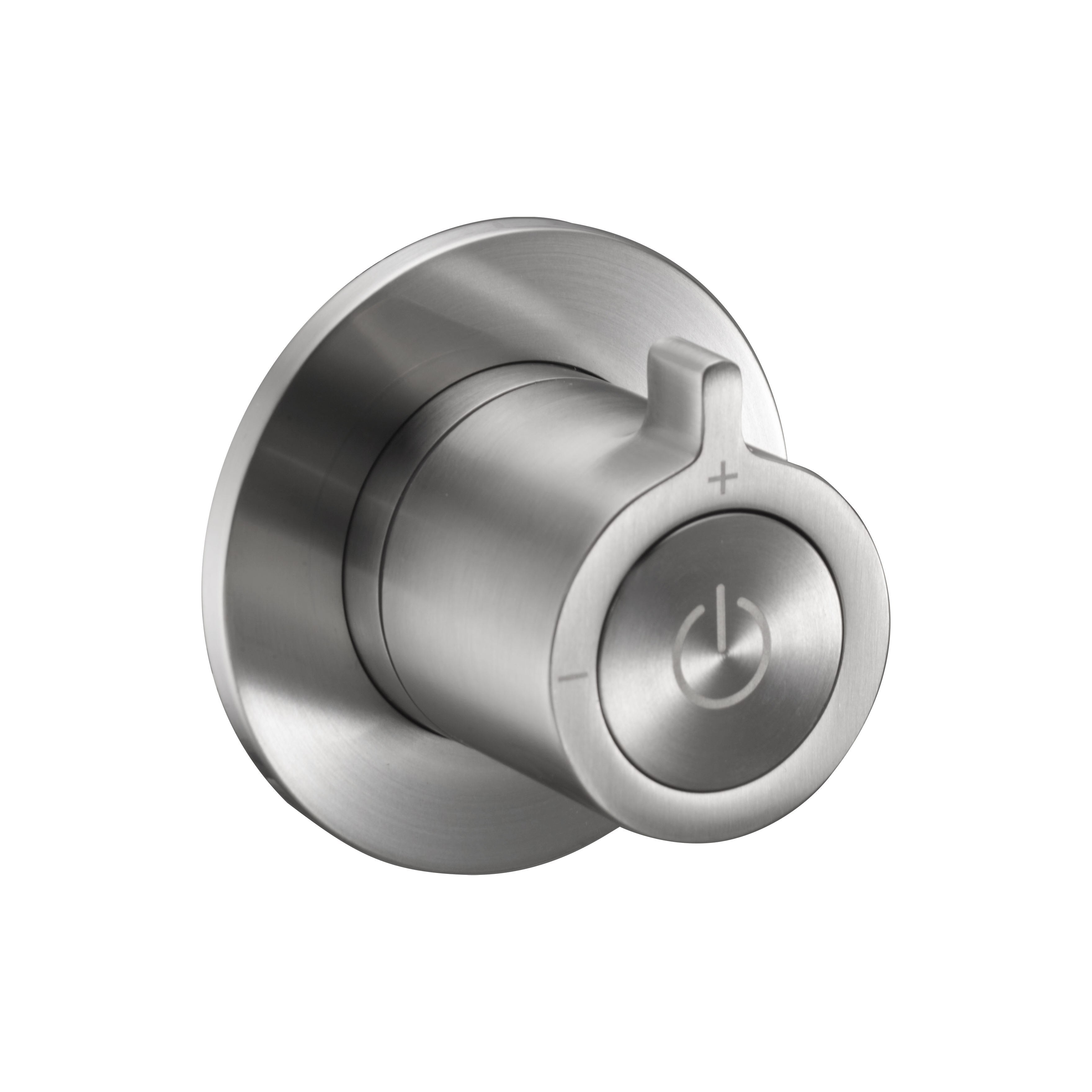 Запорный вентиль нажимной с регулировкой расхода Benesque Lumiere 12010802 никель брашированный