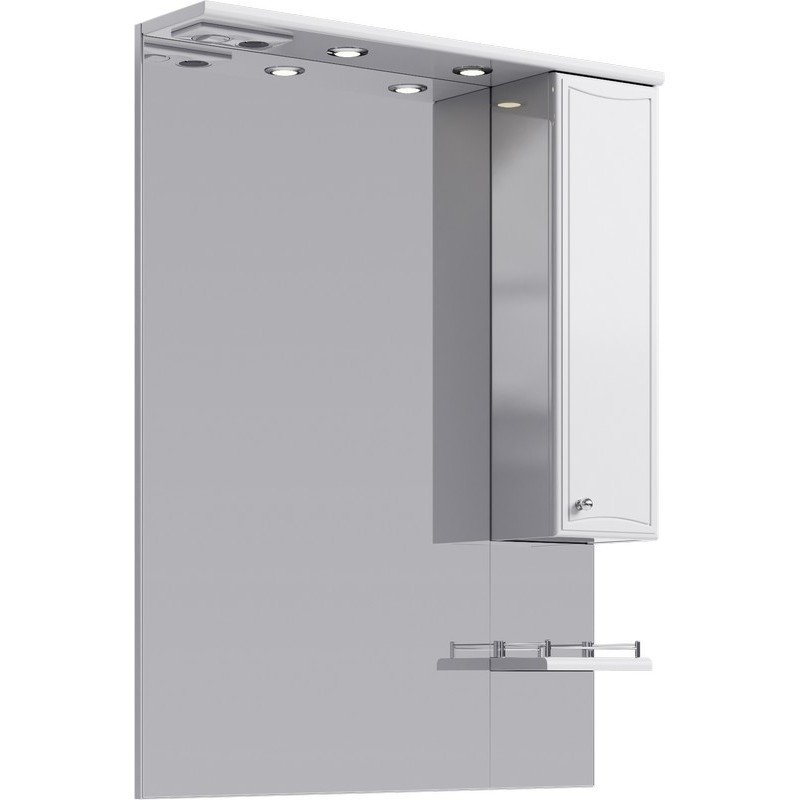 Зеркальный шкаф Aqwella Барселона 80 Ba.02.08 с подсветкой Белый