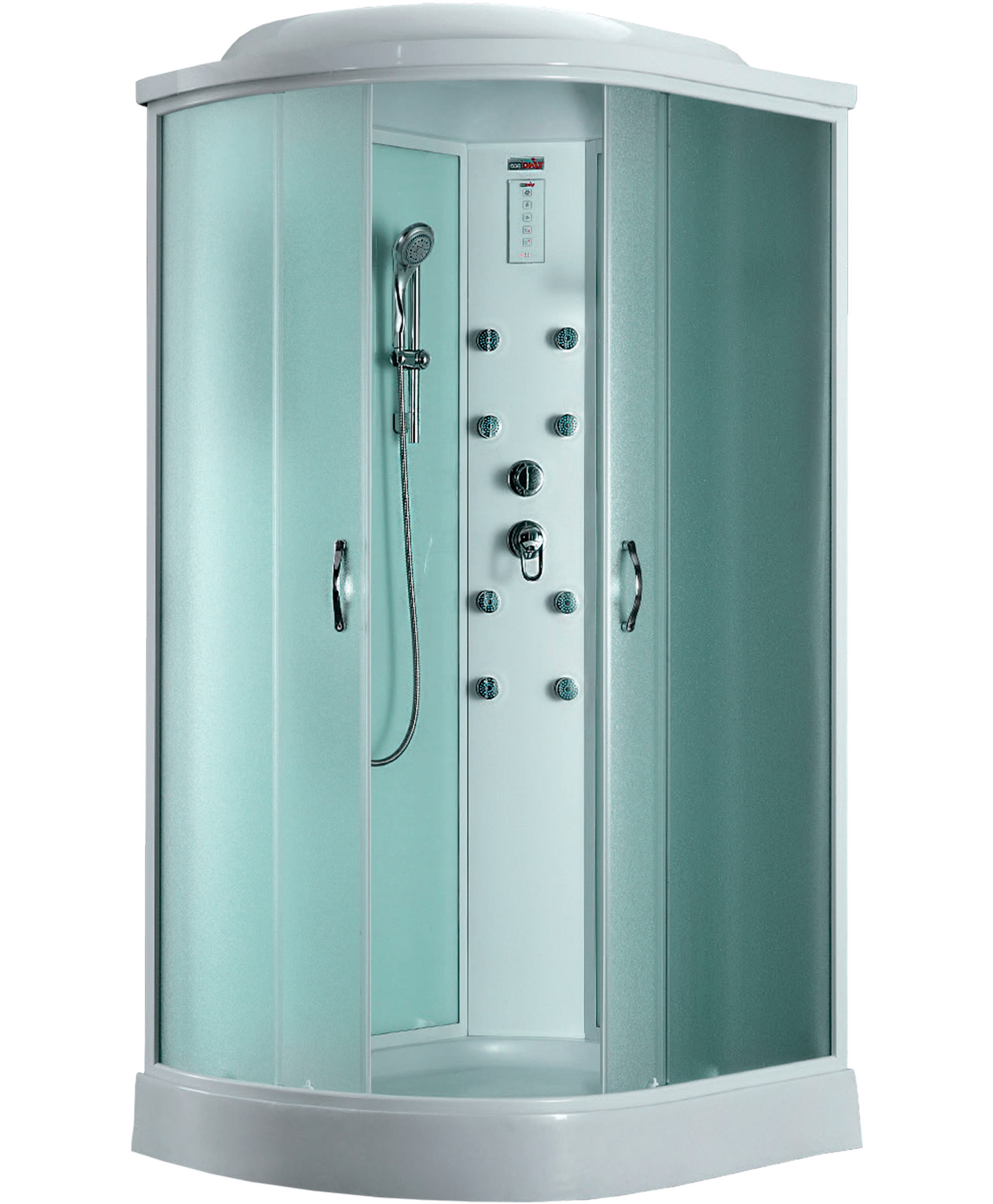 Душевая кабина Timo Eco TE-0702 R 120x80x215 профиль белый, стекло рифленое