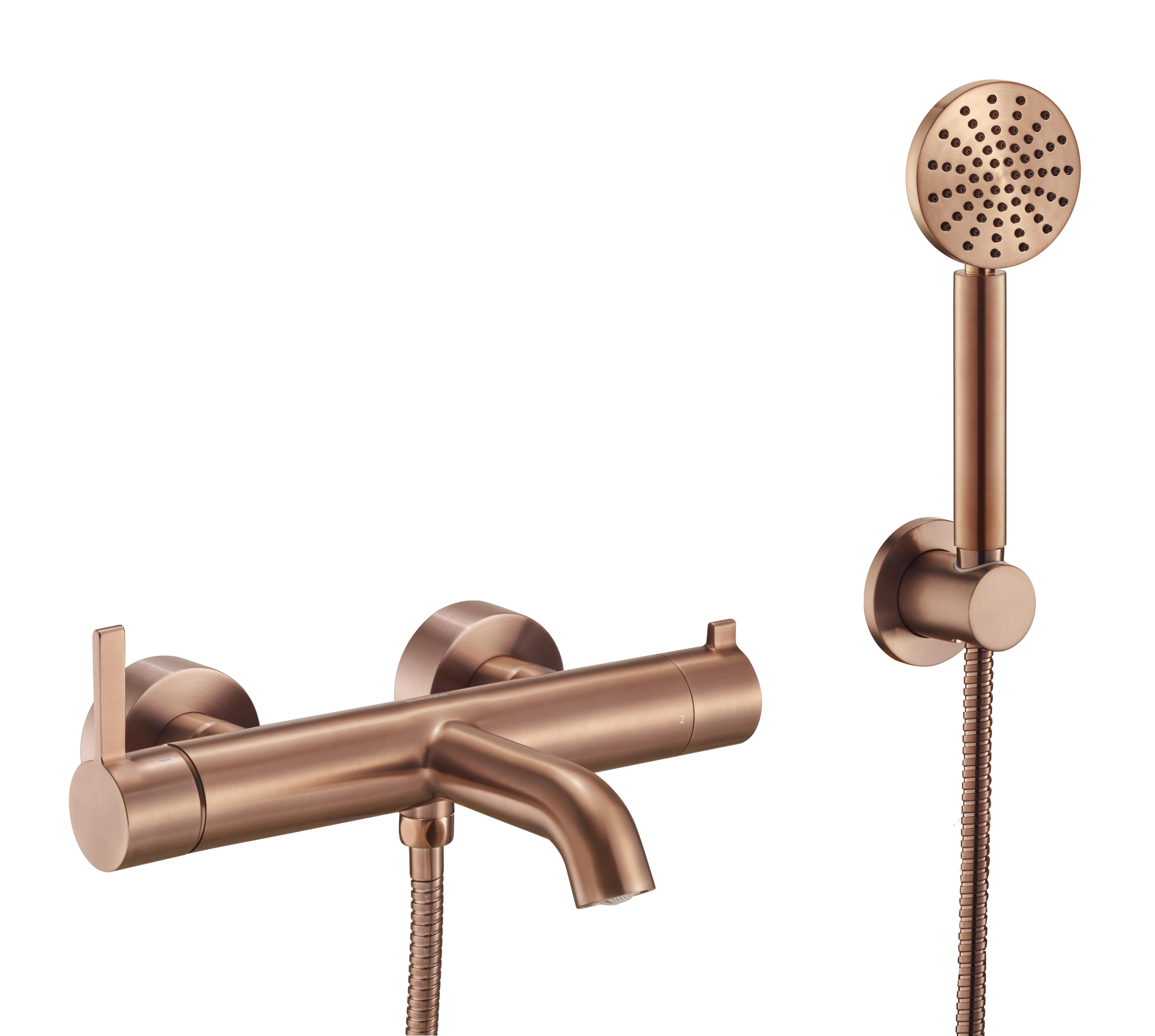 Смеситель для ванны с душевым гарнитуром Benesque Lumiere 11011306 бронза брашированная