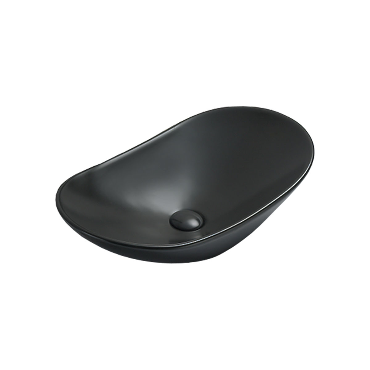 Раковина накладная 72см Vincea VBS-508MB черный матовый