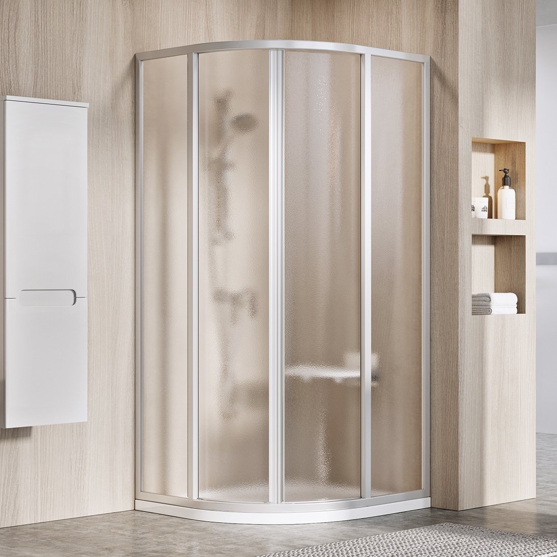 Душевой угол Ravak Supernova SKCP4 90x90x185 профиль сатин, стекло матовое