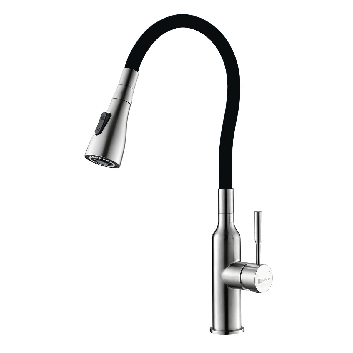 Смеситель для кухни Lemark Expert LM5082S-Black нержавеющая сталь/черный