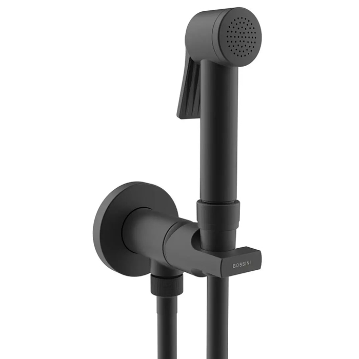 Гигиенический душ со смесителем Bossini Paloma Apice E34002B.073 черный матовый