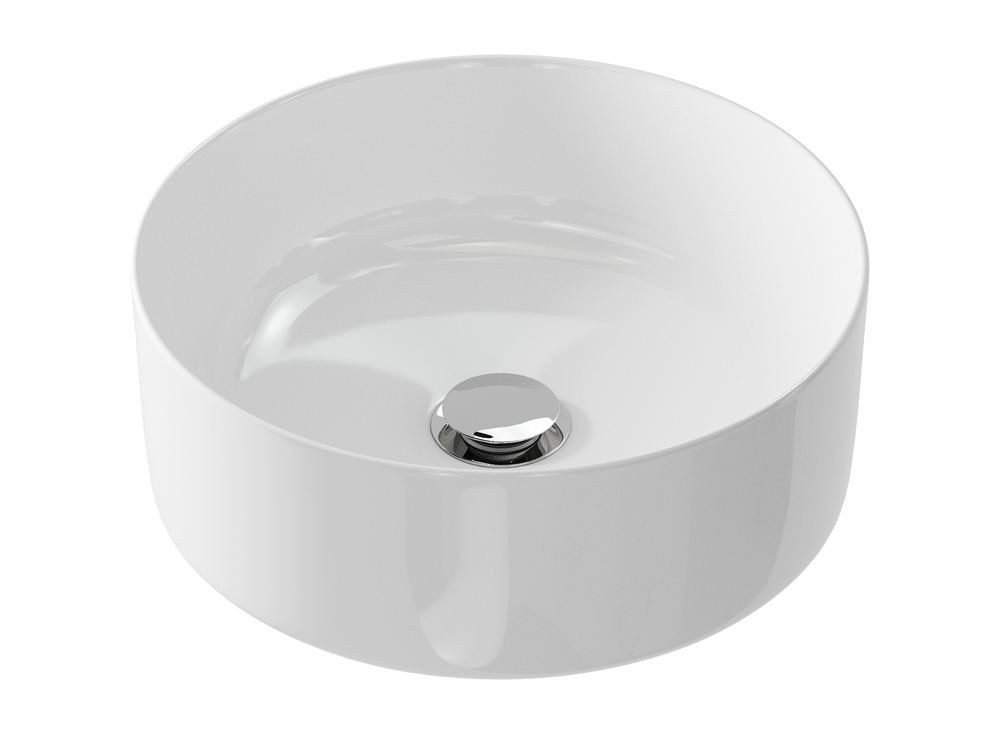 Раковина накладная 38см Cersanit Crea 38 Ring UM-CRE38/1-oc-R белый