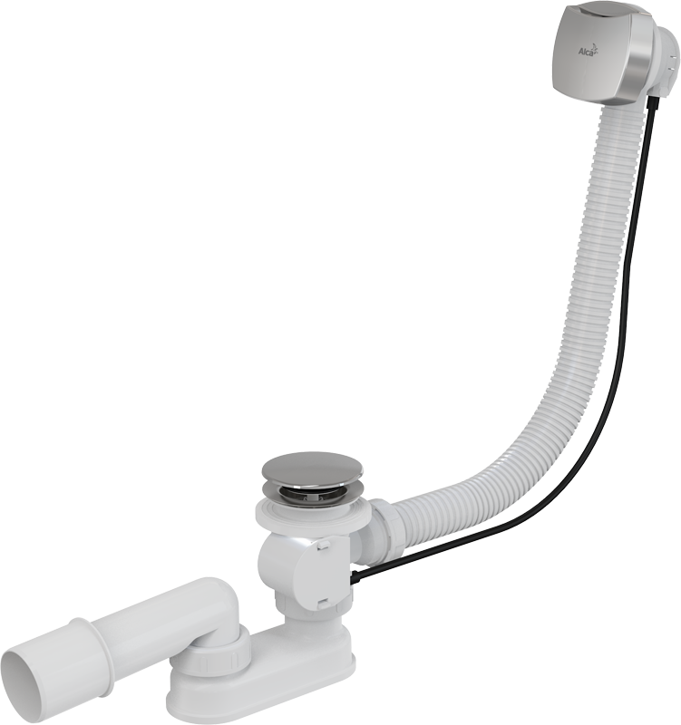 Слив-перелив Alcaplast A51CRM-80 полуавтомат белый хром