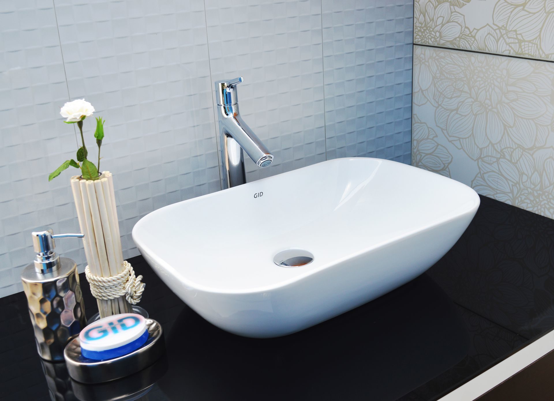 Раковина накладная 51см Gid N9447 белый