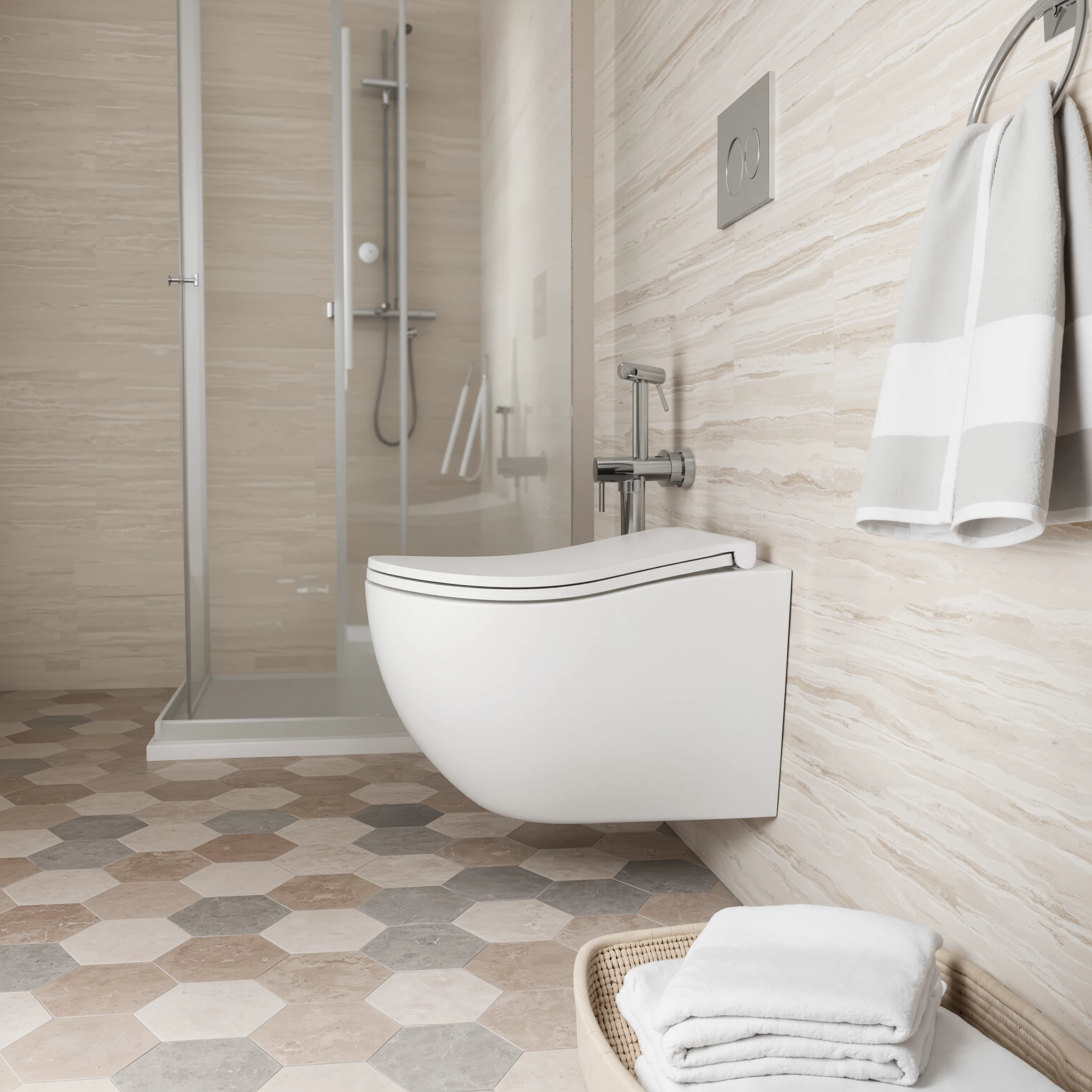 Унитаз подвесной D&K München DT1566516 белый, с сиденьем микролифт