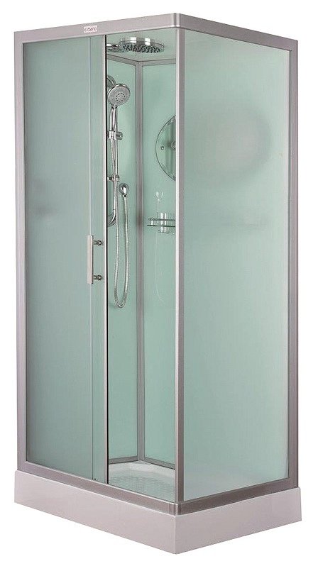 Душевая кабина Esbano ESKB108CKR 100x80x210см, профиль хром матовый, стекло рифленое