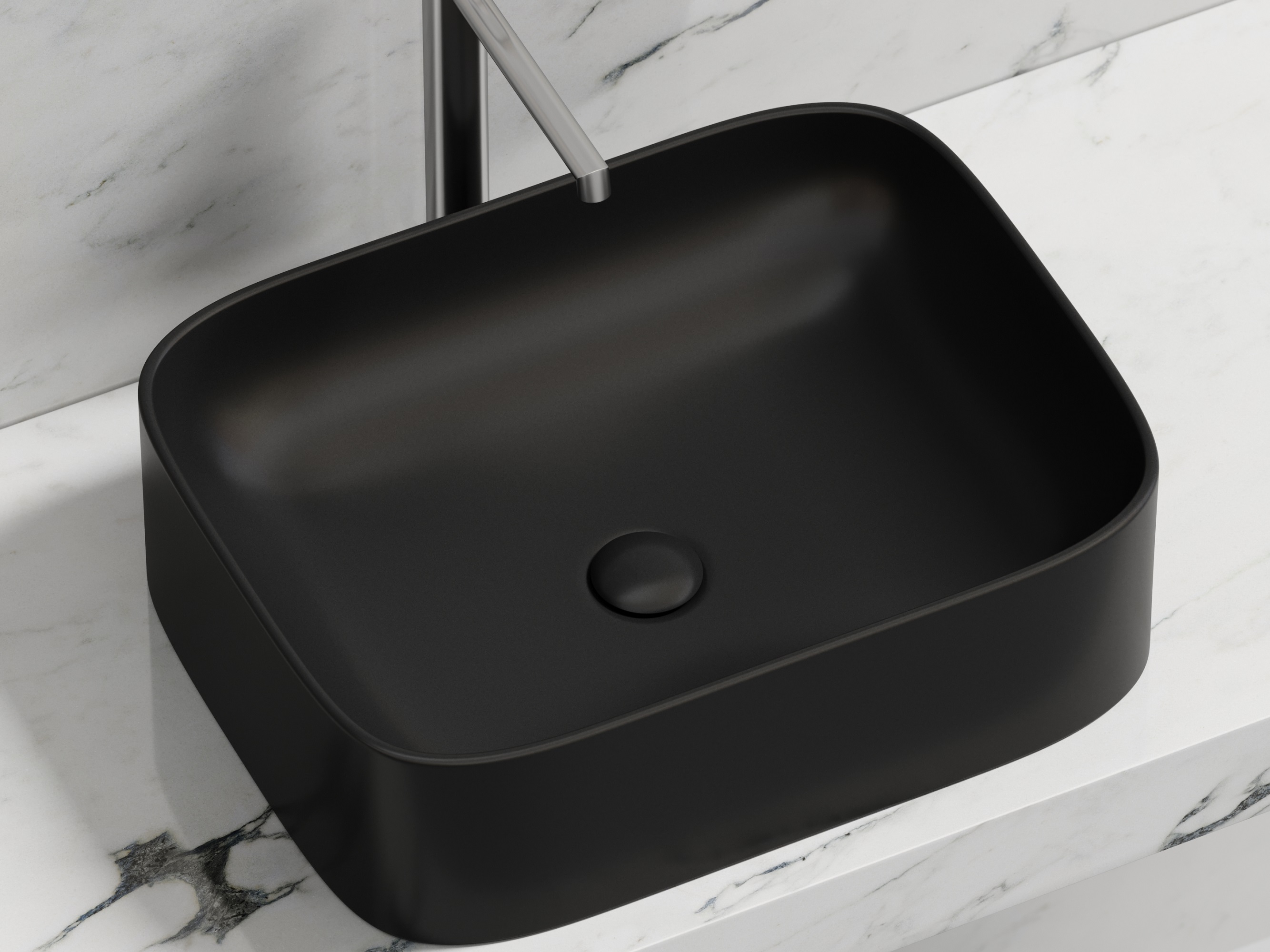 Раковина накладная 50см Ceramica Nova Element CN6052MB черный матовый