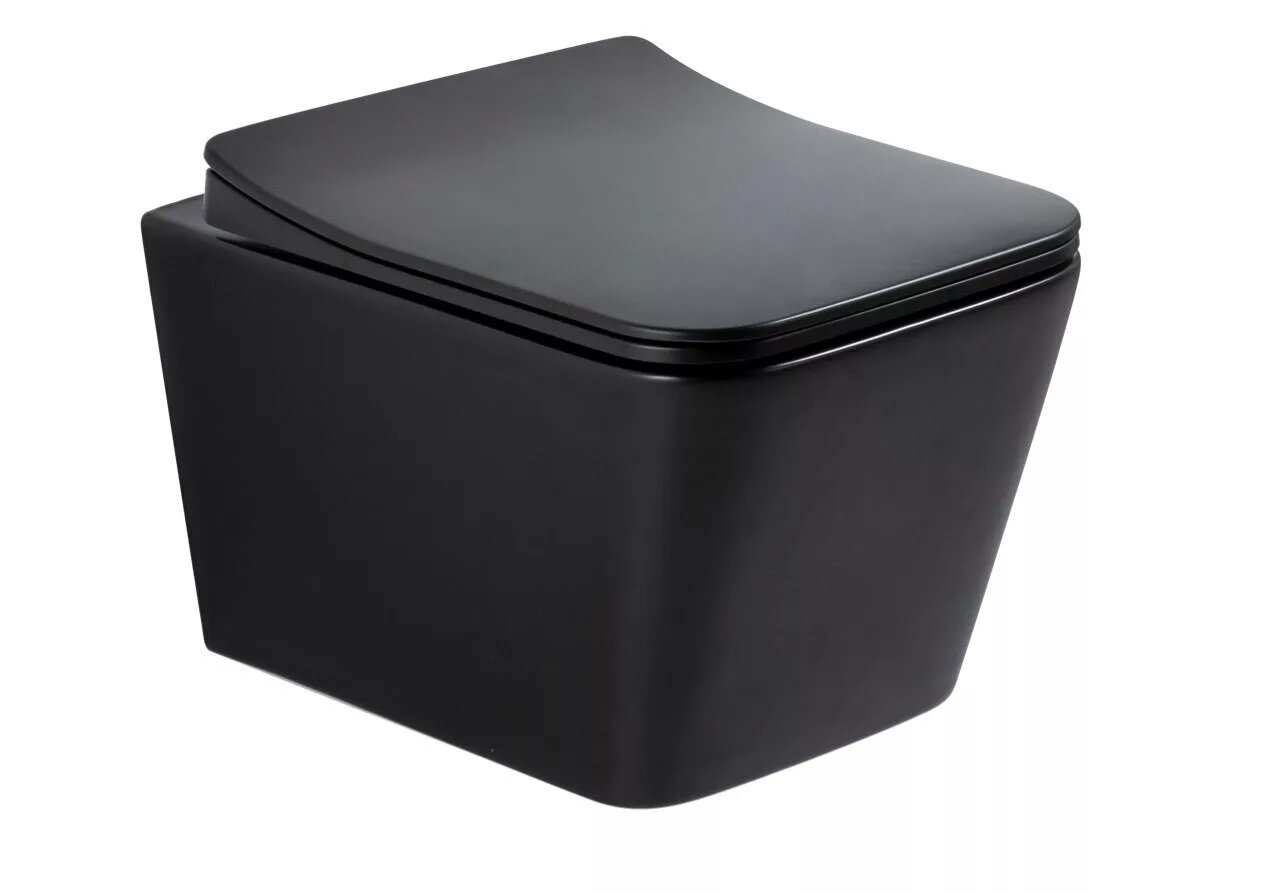 Унитаз подвесной GID Tr2144BM безободковый, черный матовый