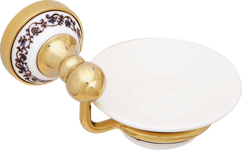 Мыльница Fixsen Bogema Gold FX-78508G Золото Белый