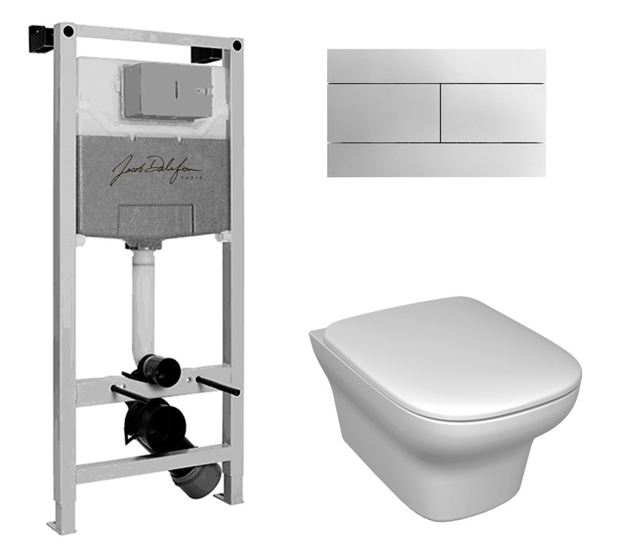 Комплект Jacob Delafon Vox E21744RU кнопка хром