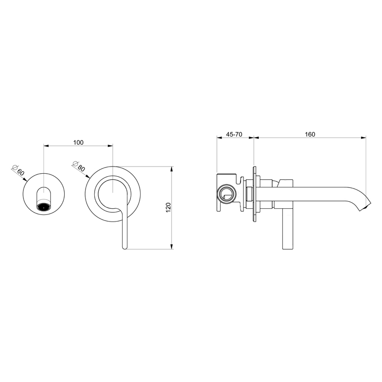 Смеситель для раковины Webert DoReMi DR830606015, хром