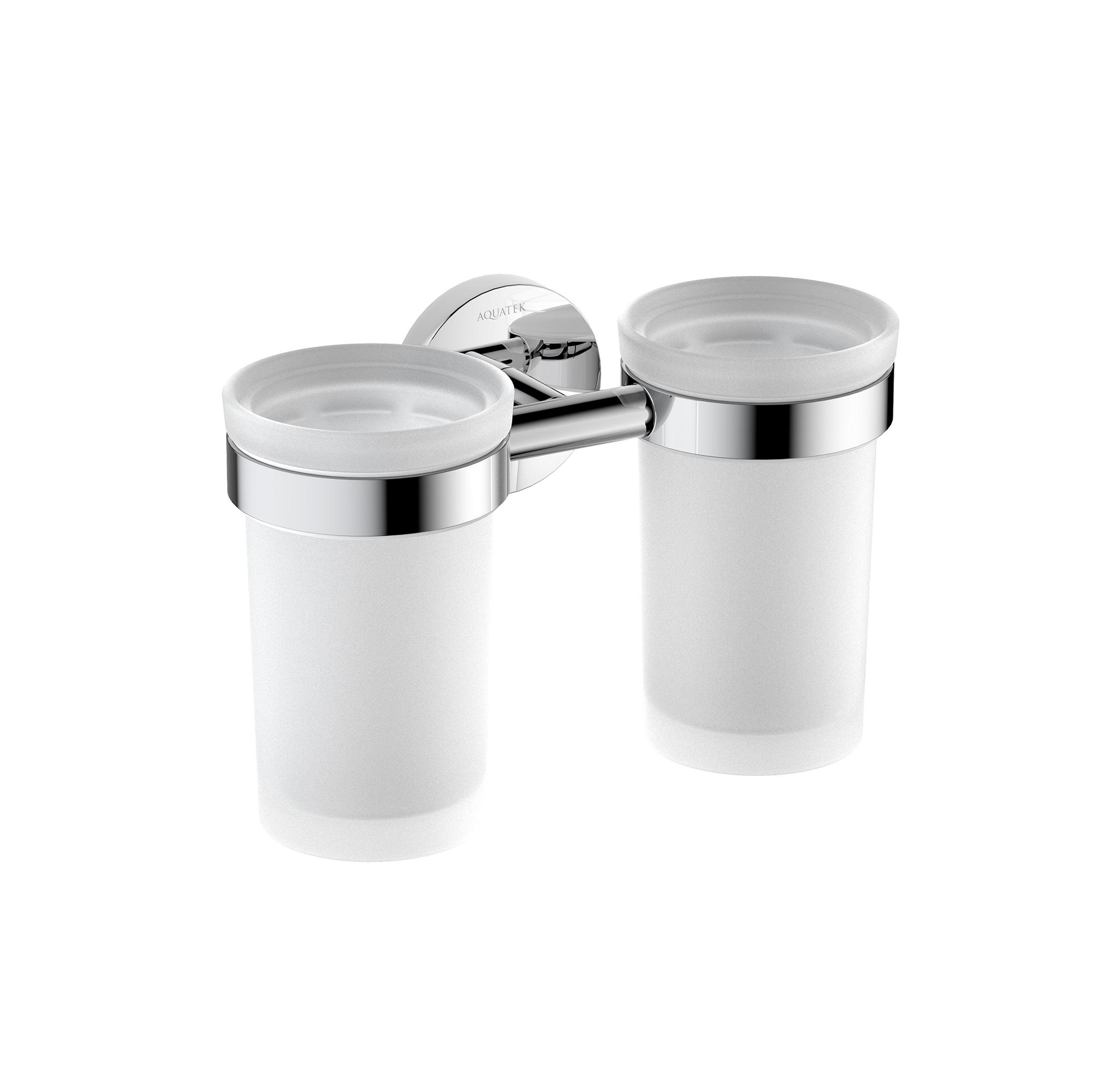 Стакан для ванной двойной Aquatek Европа AQ4117CR хром