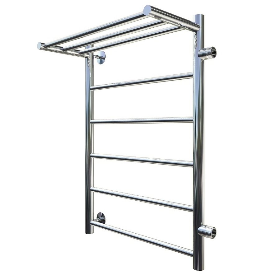 Полотенцесушитель водяной Тругор Аспект серия 1 73,6х50 хром, с полкой, подключение правое