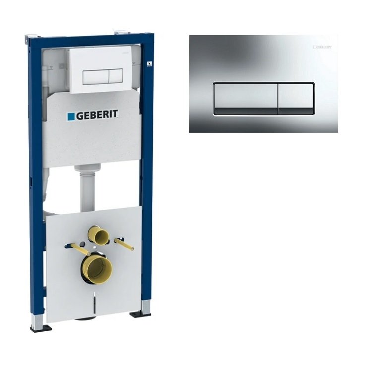 Готовое решение для подвесных унитазов Geberit Duofix UP100 458.128.21.1 хром глянцевый