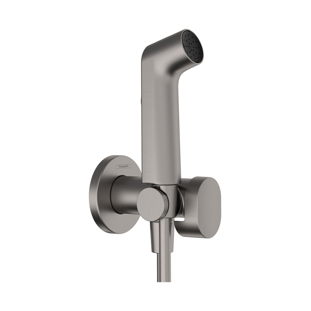 Гигиенический душ со смесителем Hansgrohe S 1jet 29232340 хром черный шлифованный