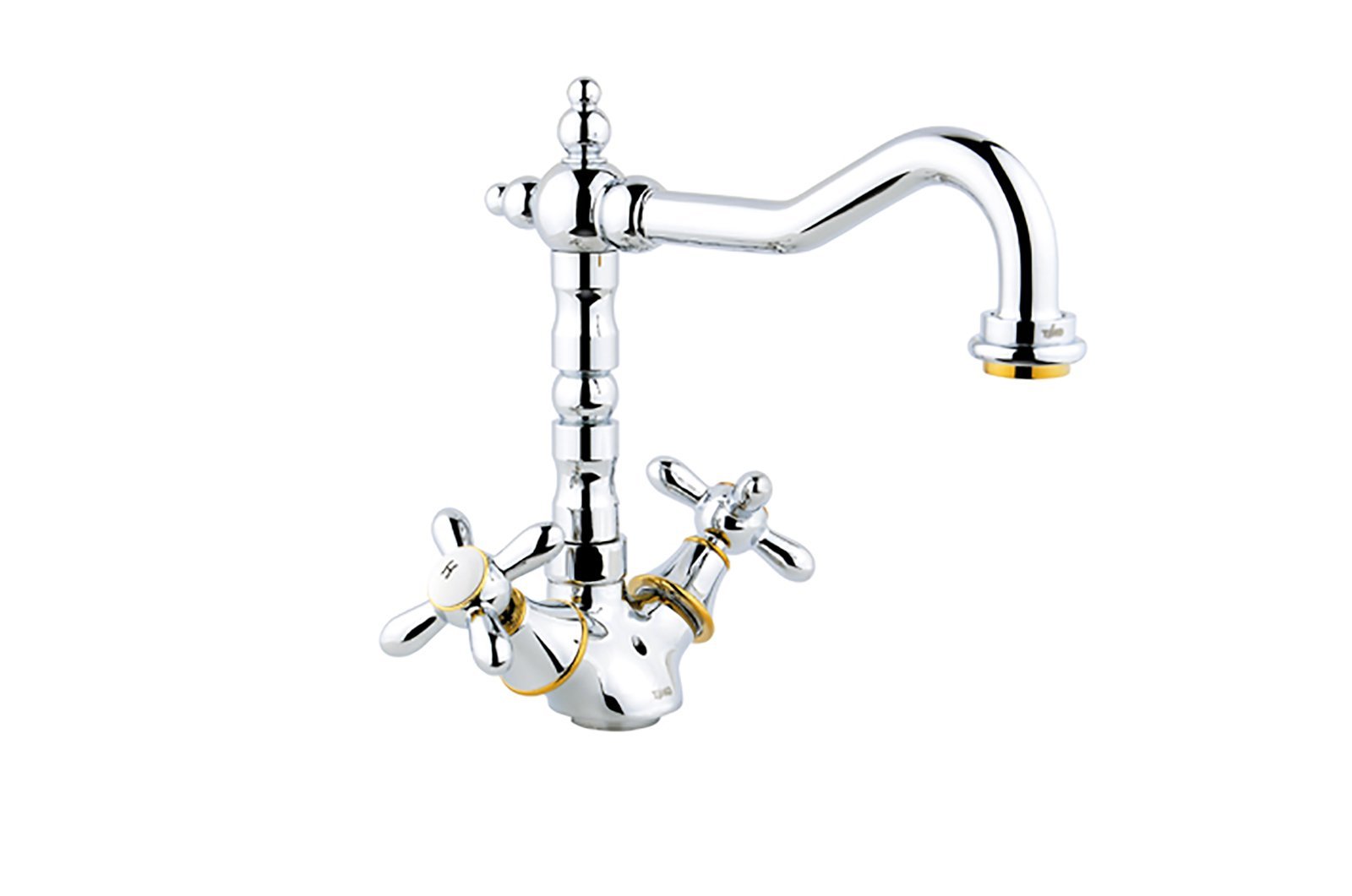 Смеситель для кухни  Timo Ritz 0143FK chrome-gold хром;золото