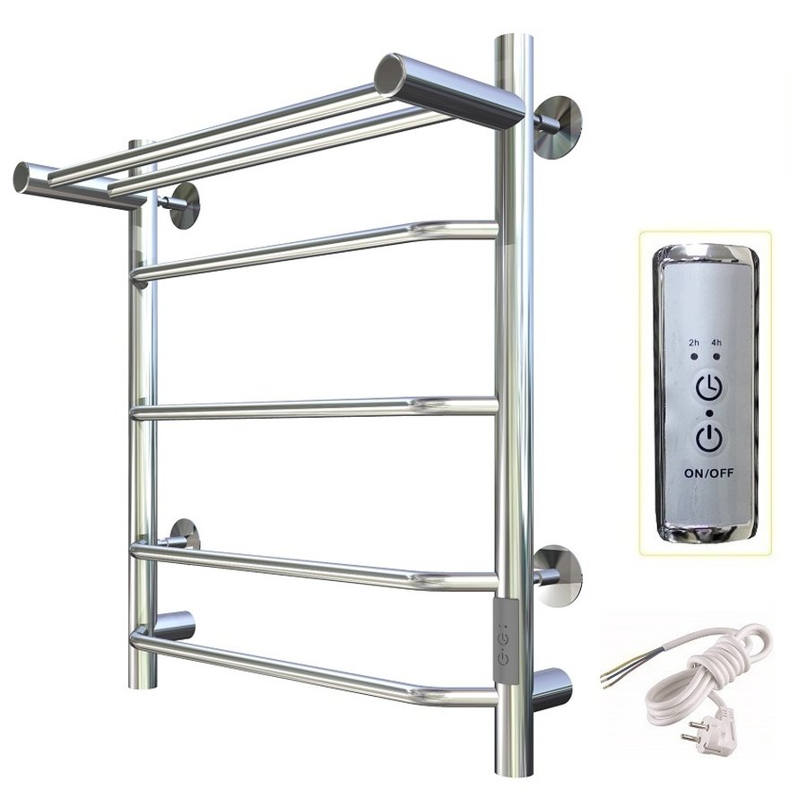 Полотенцесушитель электрический Тругор Браво Пэк сп серия 3 60х50 хром, с полкой
