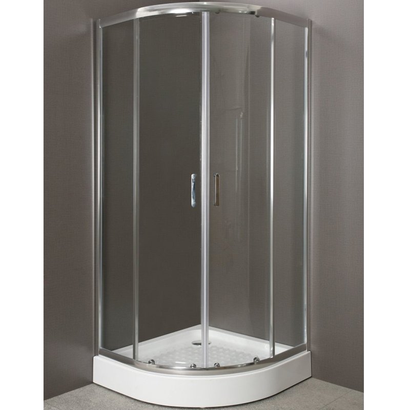 Душевой уголок BelBagno Uno R-2 80x80 профиль Хром стекло прозрачное